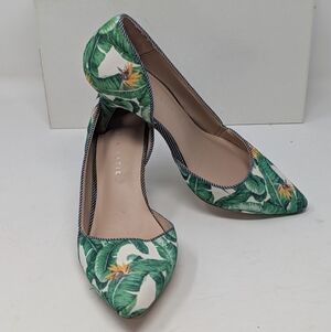 Kelly & Katie Thilima Floral Slip-On Point Toe 3.5” Heel Pumps Women's Size 7